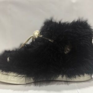 Converse Black Furry Athletic Shoes